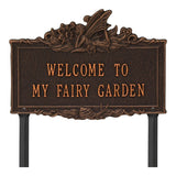 Whitehall Welcome to My Fairy Garden Lawn Plaque - Oil-Rubbed Bronze