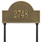 Whitehall Arch Marker Standard Lawn 1-Line Personalized Address Plaque