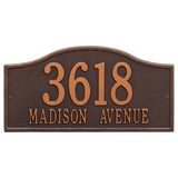 Whitehall Rolling Hills Plaques Grand Wall 2-Line Personalized Address Plaque - Antique Copper