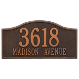 Whitehall Rolling Hills Plaques Grand Wall 2-Line Personalized Address Plaque - Oil-Rubbed Bronze
