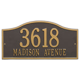 Whitehall Rolling Hills Plaques Grand Wall 2-Line Personalized Address Plaque - Bronze/Gold