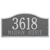 Whitehall Rolling Hills Plaques Grand Wall 2-Line Personalized Address Plaque - Pewter/Silver