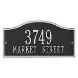 Whitehall Rolling Hills Plaques Standard Wall 2-Line Personalized Address Plaque - Black/Silver