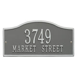 Whitehall Rolling Hills Plaques Standard Wall 2-Line Personalized Address Plaque - Pewter/Silver