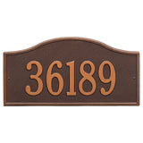 Whitehall Rolling Hills Plaques Grand Wall 1-Line Personalized Address Plaque - Antique Copper