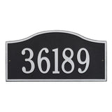 Whitehall Rolling Hills Plaques Grand Wall 1-Line Personalized Address Plaque - Black/Silver
