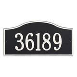 Whitehall Rolling Hills Plaques Grand Wall 1-Line Personalized Address Plaque - Black/White