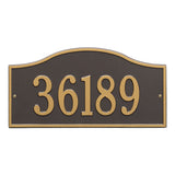 Whitehall Rolling Hills Plaques Grand Wall 1-Line Personalized Address Plaque - Bronze/Gold