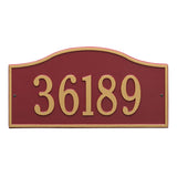 Whitehall Rolling Hills Plaques Grand Wall 1-Line Personalized Address Plaque - Red/Gold