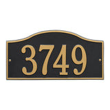 Whitehall Rolling Hills Plaques Standard Wall 1-Line Personalized Address Plaque - Black/Gold