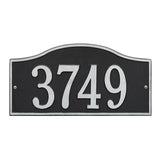 Whitehall Rolling Hills Plaques Standard Wall 1-Line Personalized Address Plaque - Black/Silver