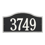 Whitehall Rolling Hills Plaques Standard Wall 1-Line Personalized Address Plaque - Black/White