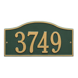 Whitehall Rolling Hills Plaques Standard Wall 1-Line Personalized Address Plaque - Green/Gold