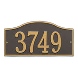 Whitehall Rolling Hills Plaques Standard Wall 1-Line Personalized Address Plaque - Bronze/Gold