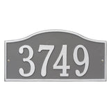 Whitehall Rolling Hills Plaques Standard Wall 1-Line Personalized Address Plaque - Pewter/Silver