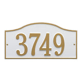 Whitehall Rolling Hills Plaques Standard Wall 1-Line Personalized Address Plaque - White/Gold