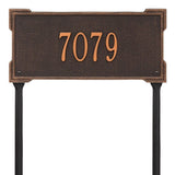 Whitehall Roanoke Standard Lawn 1-Line Personalized Address Plaque - Oil-Rubbed Bronze
