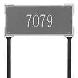 Whitehall Roanoke Standard Lawn 1-Line Personalized Address Plaque - Pewter/Silver