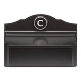 Whitehall Colonial Wall Mailbox Package #3 (Mailbox & Personalized Monogram) - Black/Silver
