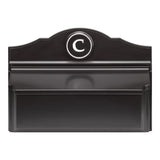Whitehall Colonial Wall Mailbox Package #3 (Mailbox & Personalized Monogram) - Black/White