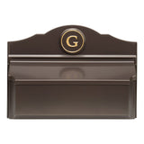 Whitehall Colonial Wall Mailbox Package #3 (Mailbox & Personalized Monogram) - Bronze/Gold