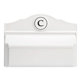 Whitehall Colonial Wall Mailbox Package #3 (Mailbox & Personalized Monogram) - White/Black