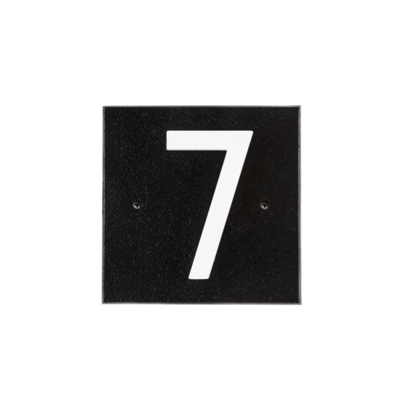 Whitehall Floating Stand-Off Horizontal House Number Personalized Sign, 1 Number - Black/White