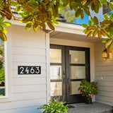 Whitehall Floating Stand-Off Horizontal House Number Personalized Sign, 4 Numbers - lifestyle