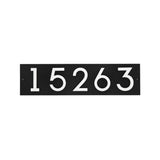 Whitehall Floating Stand-Off Horizontal House Number Personalized Sign, 5 Numbers - Black/White