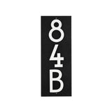 Whitehall Floating Stand-Off Vertical House Number Personalized Sign, 3 Numbers - Black/White