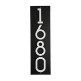Whitehall Floating Stand-Off Vertical House Number Personalized Sign, 4 Numbers - Black/White