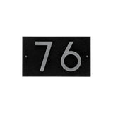 Whitehall Floating Stand-Off Horizontal House Number Personalized Sign, 2 Numbers - Black/Silver