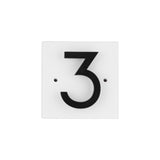 Whitehall Floating Stand-Off Horizontal House Number Personalized Sign, 1 Number - White/Black