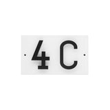 Whitehall Floating Stand-Off Horizontal House Number Personalized Sign, 2 Numbers - White/Black