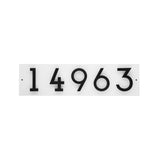 Whitehall Floating Stand-Off Horizontal House Number Personalized Sign, 5 Numbers - White/Black