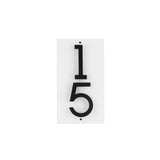 Whitehall Floating Stand-Off Vertical House Number Personalized Sign, 2 Numbers - White/Black