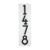 Whitehall Floating Stand-Off Vertical House Number Personalized Sign, 4 Numbers - White/Black