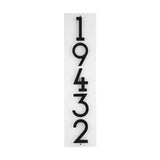 Whitehall Floating Stand-Off Vertical House Number Personalized Sign, 5 Numbers - White/Black
