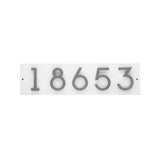 Whitehall Floating Stand-Off Horizontal House Number Personalized Sign, 5 Numbers - White/Silver