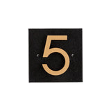Whitehall Floating Stand-Off Horizontal House Number Personalized Sign, 1 Number - Black/Gold