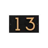 Whitehall Floating Stand-Off Horizontal House Number Personalized Sign, 2 Numbers - Black/Gold