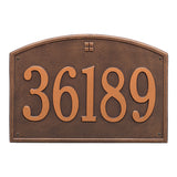 Whitehall Cape Charles Estate Wall 1-Line Personalized Address Plaque - Antique Copper