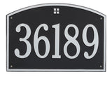 Whitehall Cape Charles Estate Wall 1-Line Personalized Address Plaque - Black/Silver