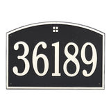 Whitehall Cape Charles Estate Wall 1-Line Personalized Address Plaque - Black/White