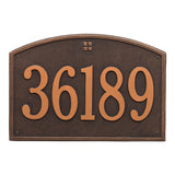 Whitehall Cape Charles Estate Wall 1-Line Personalized Address Plaque - Oil-Rubbed Bronze
