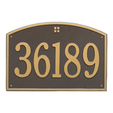 Whitehall Cape Charles Estate Wall 1-Line Personalized Address Plaque - Bronze/Gold