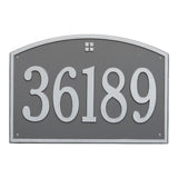 Whitehall Cape Charles Estate Wall 1-Line Personalized Address Plaque - Pewter/Silver