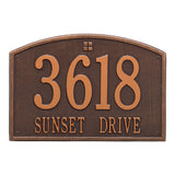 Whitehall Cape Charles Estate Wall 2-Line Personalized Address Plaque - Antique Copper