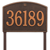 Whitehall Cape Charles Estate Lawn 1-Line Personalized Address Plaque - Oil-Rubbed Bronze
