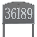 Whitehall Cape Charles Estate Lawn 1-Line Personalized Address Plaque - Pewter/Silver